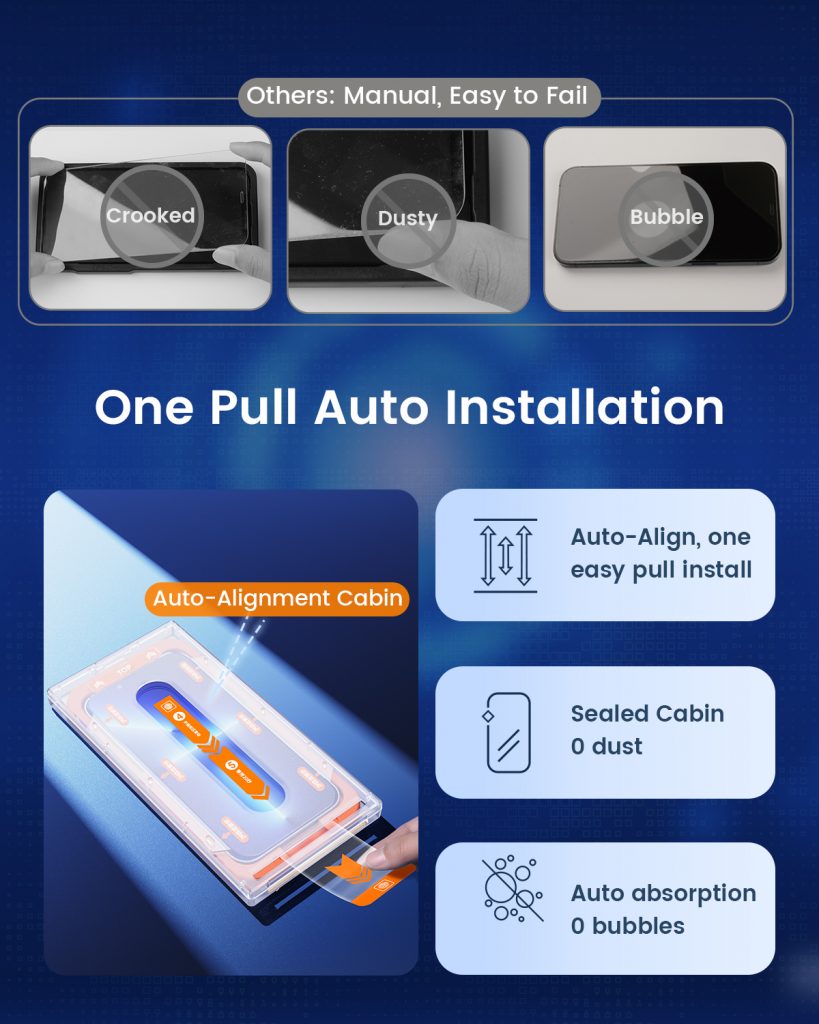 iPhone 11 Screen Protector Dimond Hard Tempered Glass Film[10X Military