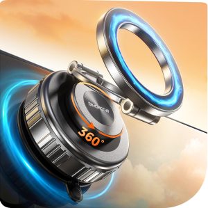 DIMONCOAT 2026 Upgraded Metal Vacuum Magnetic Phone Holder for Car, 360° Adjustable Magsafe Car Mount Suction Cup Phone Mount [109LB Suction], Foldable Car Phone Holder for iPhone 17/16 Pro Max Air