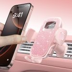 MRGLAS 2025 Verbesserte Handyhalterung für Ihr Auto mit neuem Metallhaken-Clip, praktische Handyhalterung für Lüftungsschlitze, Einhandbedienung, universelle Kfz-Halterung für iPhone, Android und alle
