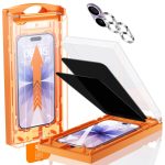 UNBREAK TOP 9H+ Glass 2+2 Packs for iPhone 17 Privacy Screen Protector with Camera Lens Protector [Zero Bubble][10X Military Protection] 17 Tempered Glass 6.3" Full Edge Coverage,Case-Friendly
