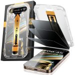 MRGLAS 4 Stück Panzerglas Sichtschutz für iPhone 16 Pro, [Automatisches Kalibrierungs-Kit], Vollständige Abdeckung für iPhone 16 Pro Anti-Spy Panzerglas, bruchsicheres gehärtetes Glas, Null Blase