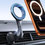 MRGLAS for MagSafe Car Mount [ 2025 Upgraded 40 Strong Magnets] [360° Rotation] Air Vent Magnetic Phone Holder [Double Metal Hook] Car Phone Holder Mount Compatible iPhone 17 16 15 Pro Max Plus S25 24